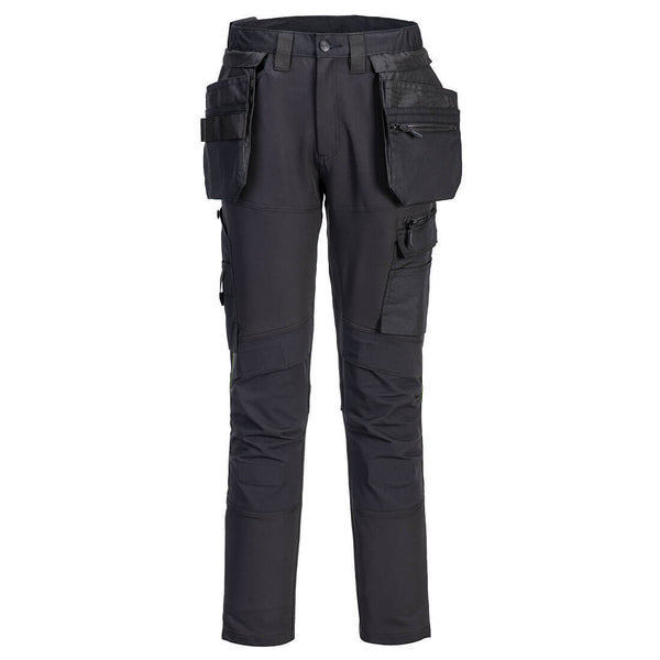 Portwest DX4 Craft Detachable Holster Trousers in black.