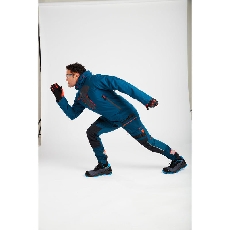 Worker in full work gear, showing the coordinated look.