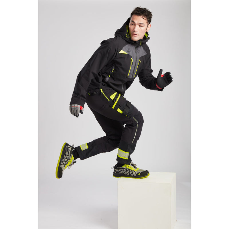 Eco safety trainers and accessories in a group product photo