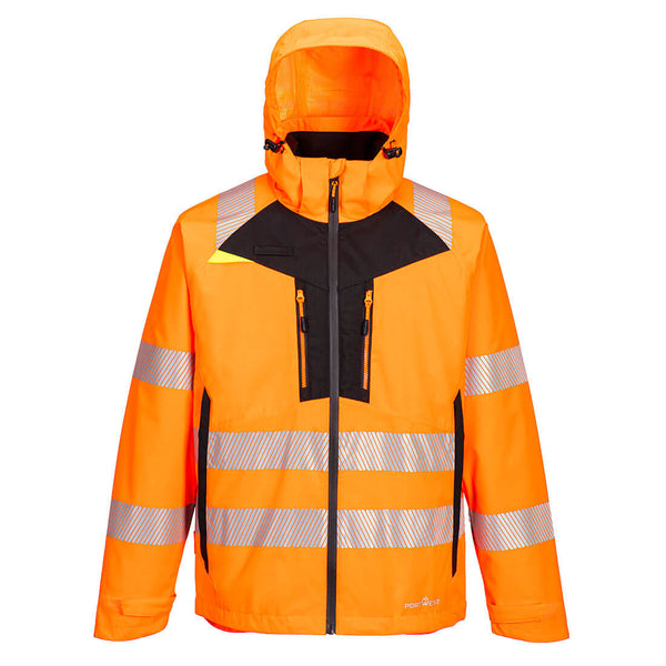 Portwest Hi-Vis in Jacket in orange and black.