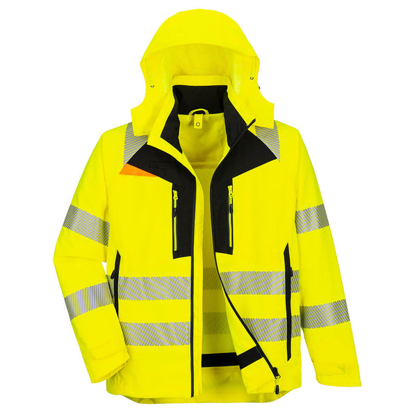 Portwest Hi-Vis-in Jacket in yellow and black.