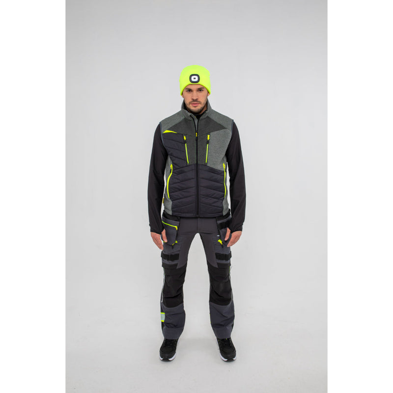 Black Portwest DX4 Zip Base Layer on a hanger showcasing its form-fitting design.