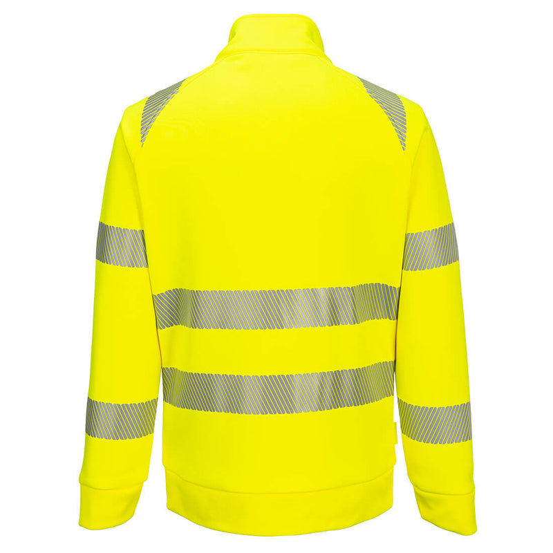Portwest DX477 - DX4 Hi-Vis Funnel Neck Zipped Sweatshirt