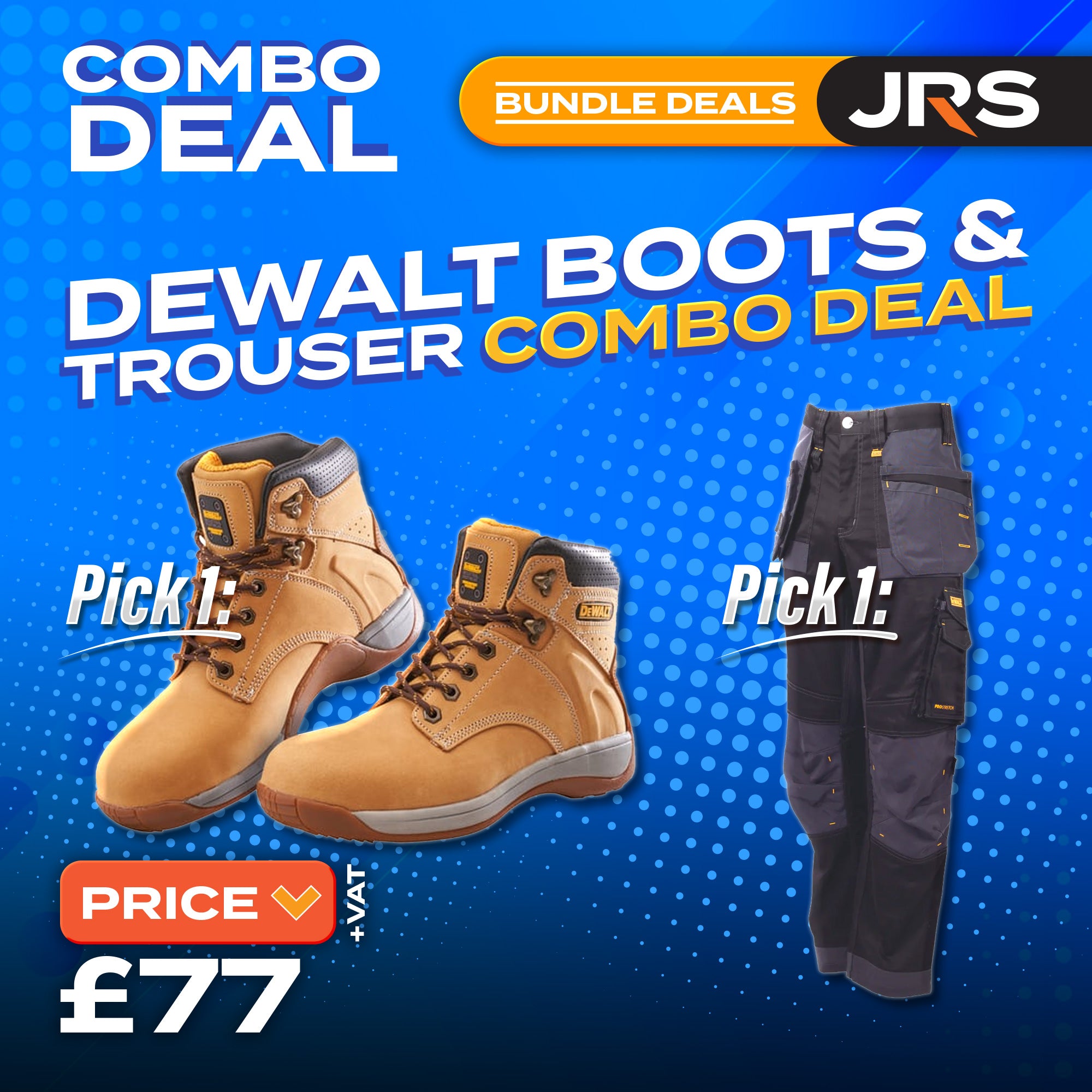 DeWalt Apprentice Boots & Trousers Combo Bundle Deal