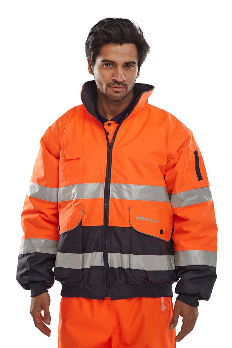 B-Seen Two-tone Hi-vis Europa Bomber Jacket