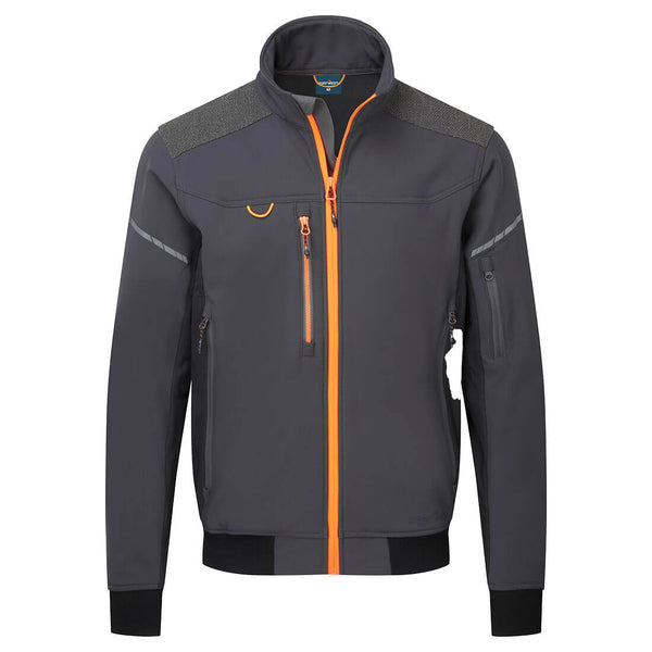 Portwest EV4 Softshell Bomber Jacket in metal grey.