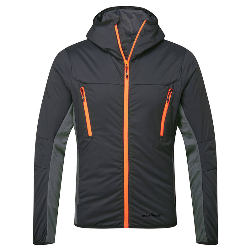 Portwest Insulated Hybrid Jacket in metal grey.