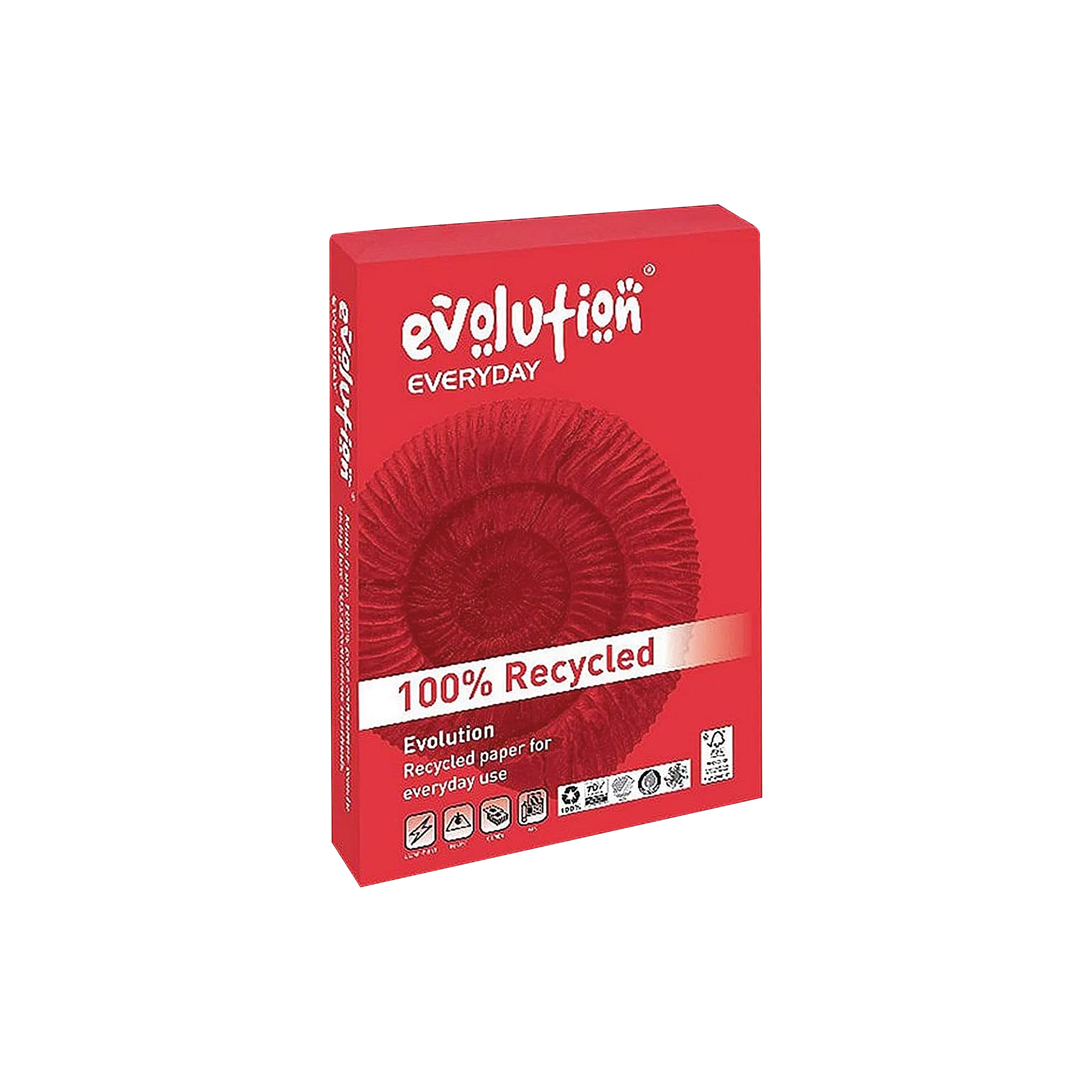 Evolution Everyday A4 Recycled Paper 80gsm White (Pack of 2500) EVE2180