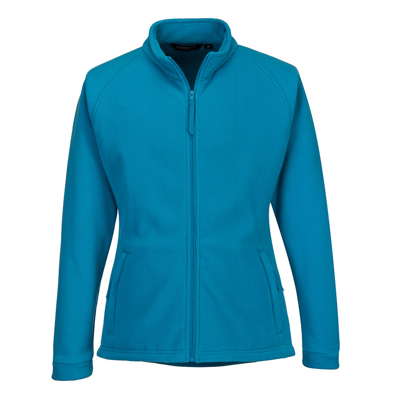 Portwest Women's Aran Fleece in a beautiful aqua color.