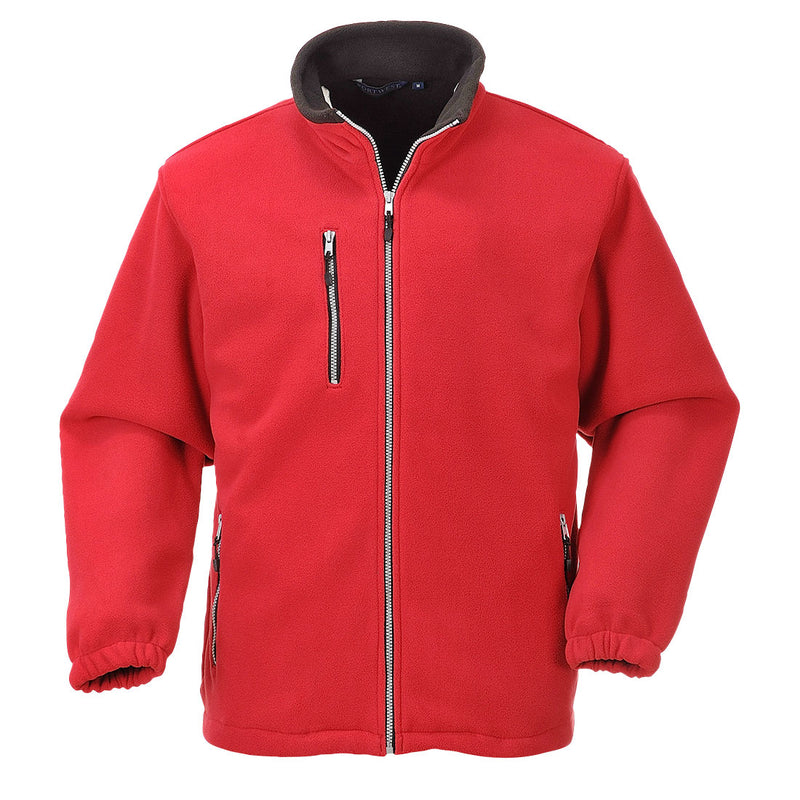 Portwest City Fleece in a bold red.