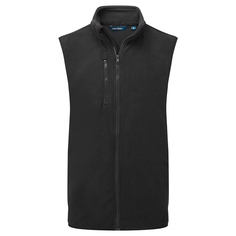 Portwest Fleece Gilet in classic black.