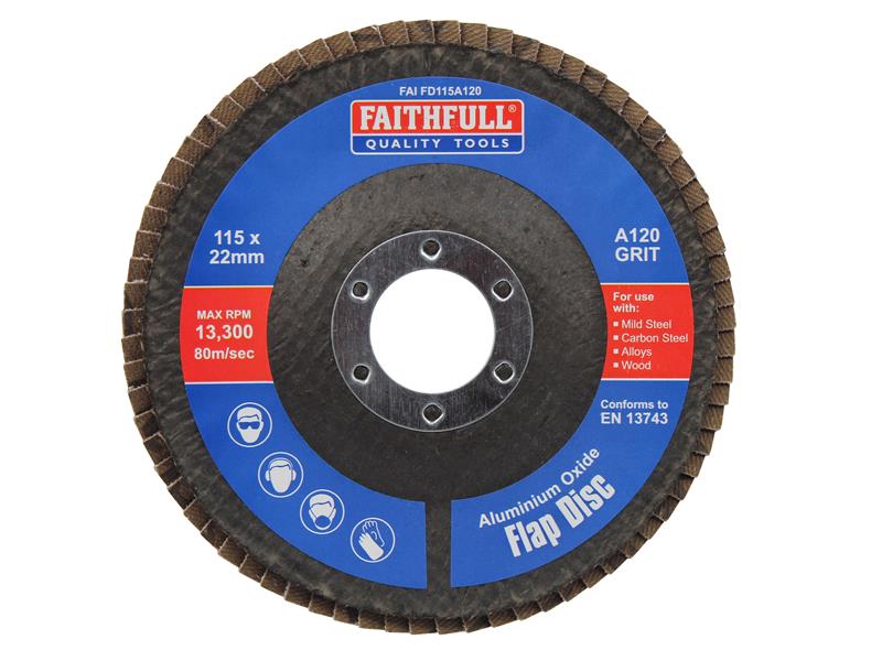 Faithfull Aluminium Oxide Flap Discs
