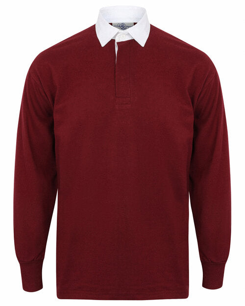 Front Row Long Sleeve Plain Rugby Shirt - FR100M