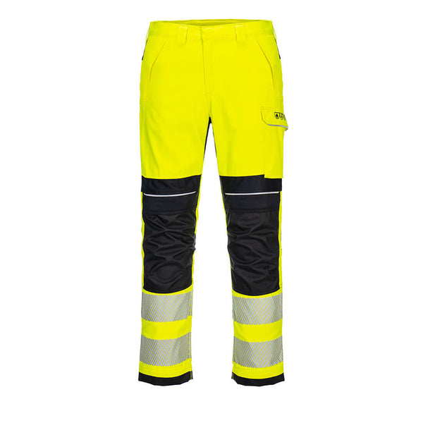 Portwest PW3 FR Hi-Vis Work Trousers in yellow