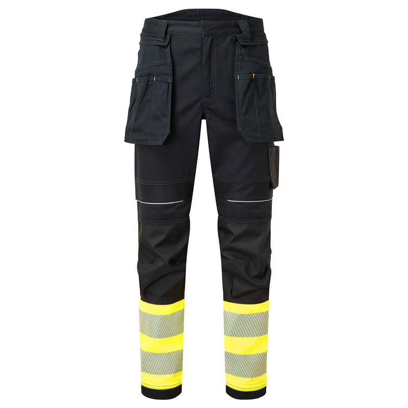Portwest PW3 FR Hi Vis Class 1 Holster Trousers in blue color