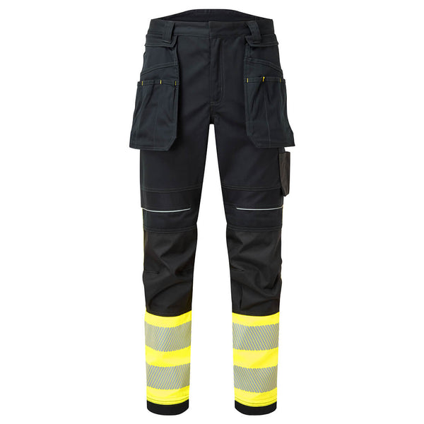 Portwest PW3 FR Hi Vis Class 1 Holster Trousers in blue color