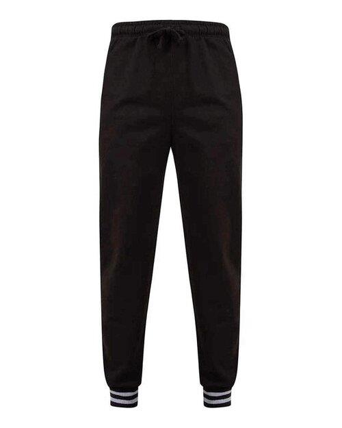 Front Row Joggers With Striped Cuffs