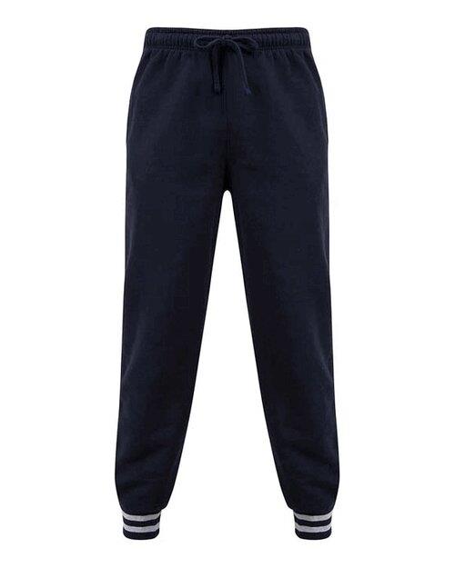Front Row Joggers With Striped Cuffs