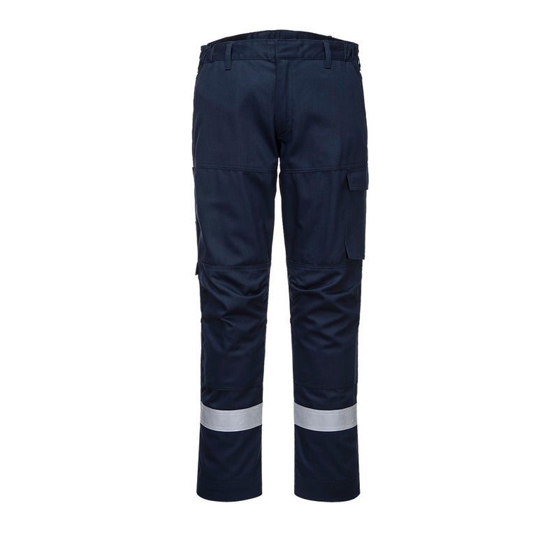 Portwest Bizflame Industry Trousers FR66 in navy, side view
