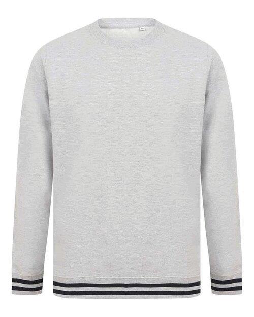 Front Row Sweat With Striped Cuffs