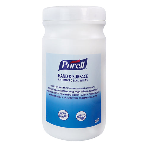 Purell Hand & Surface Antimicrobial Wipes Canister/6