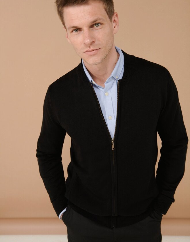 Henbury Unisex Zip Through Cardigan