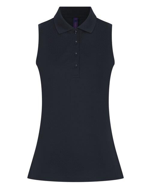 Henbury Ladies Sleeveless Polo Shirt