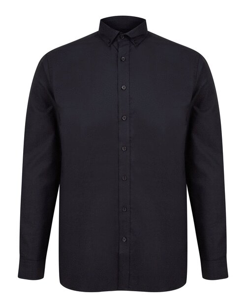 Henbury Mens Modern Long Sleeved Oxford Shirt - Classic Fit