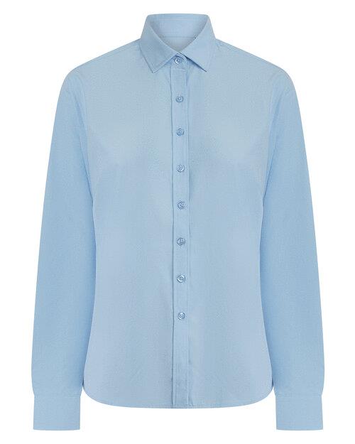 Henbury Long Sleeve Cotton Feel Shirt