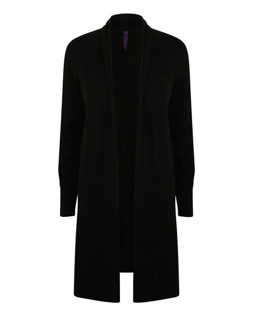 Henbury Ladies Longline Open Cardigan