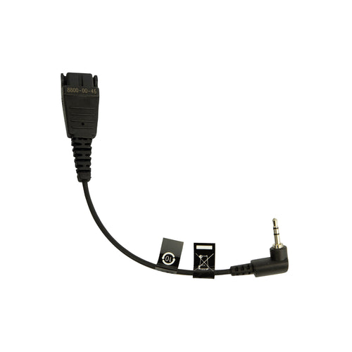 Jabra Quick Disconnect (qd) To 2.5mm Jack Straight Cord 8800-00-46
