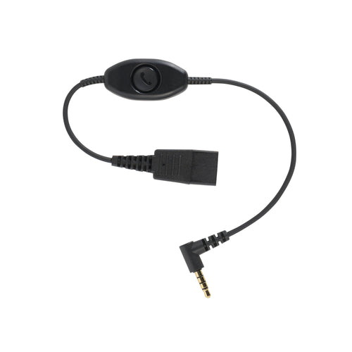 Jabra Quick Disconnect (qd) To 2.5mm Jack Cord With Answer/end Button 8800-00-55