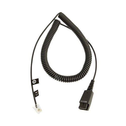 Jabra Quick Disconnect (qd) To Modular Rj9 Coiled Cord 2m 8800-01-01