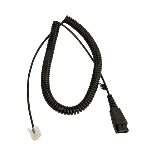 Jabra Quick Disconnect (qd) To Modular Rj Balance Coiled Bottom Cord 2m 8800-01-89