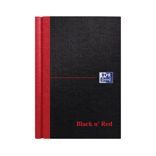 Black n' Red Casebound Hardback Notebook 192 Pages A6 – (Pack of 5)