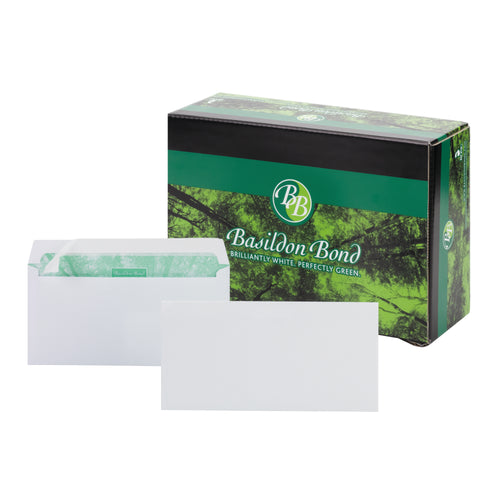 Basildon Bond Dl Envelopes Wallet Peel And Seal 120gsm White – (Pack of 500)