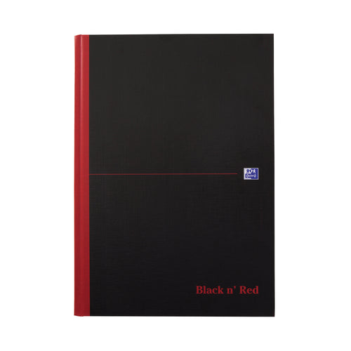 Black N Red Casebound Ruled Hardback Notebook A4 – (Pack of 5)