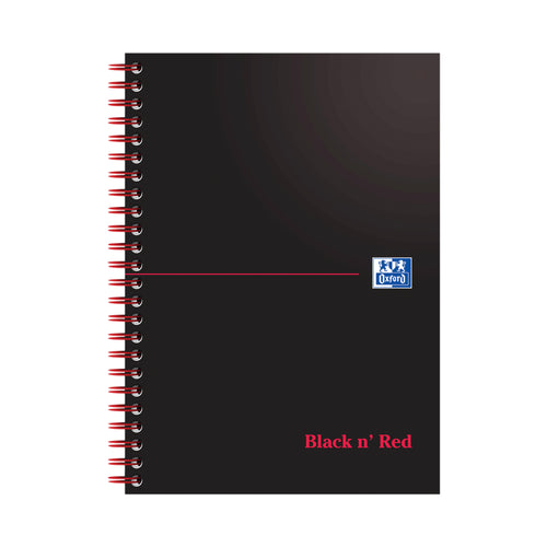 Black N Red Wirebound Notebook 100 Pages A5 – (Pack of 10)
