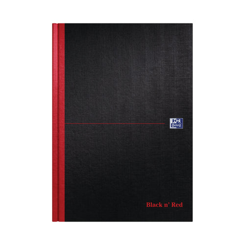 Black N Red Casebound Narrow Ruled Hardback Notebook A4 – (Pack of 5)