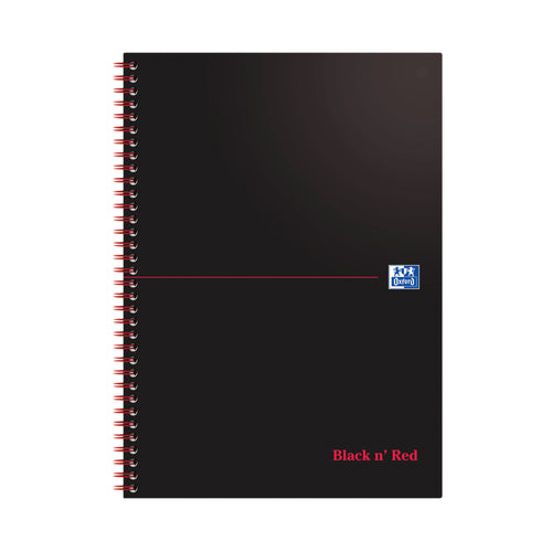 Black N Red Wirebound Notebook 100 Pages A4 – (Pack of 10)