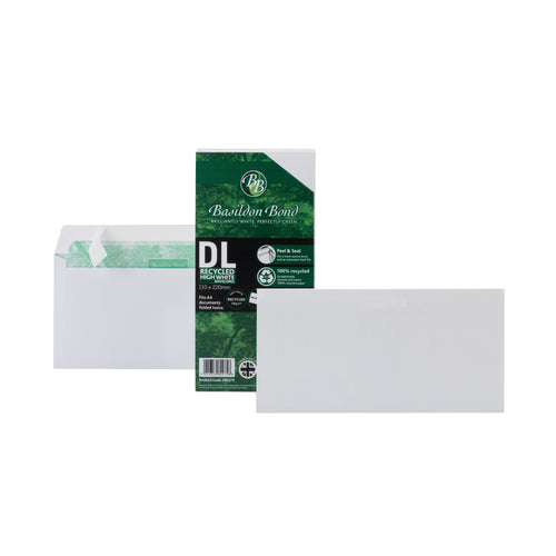 Basildon Bond Dl Envelopes Wallet Peel And Seal 120gsm White – (Pack of 100)