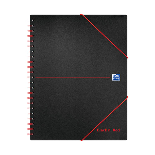 Black N Red Wirebound Polypropylene Meeting Book 160 Pages A4 – (Pack of 5)
