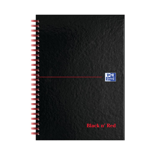 Black N Red Wirebound A-z Hardback Notebook A5 – (Pack of 5)