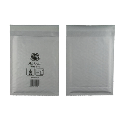 AIRKRAFT Size 0 Bubble Lined Mailer White – (Pack of 100)