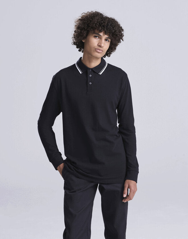 Just Polos Long Sleeve Tipped 100 Polo - JP103M