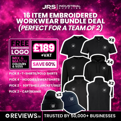 16 Item Embroidered/Printed Workwear Bundle Deal