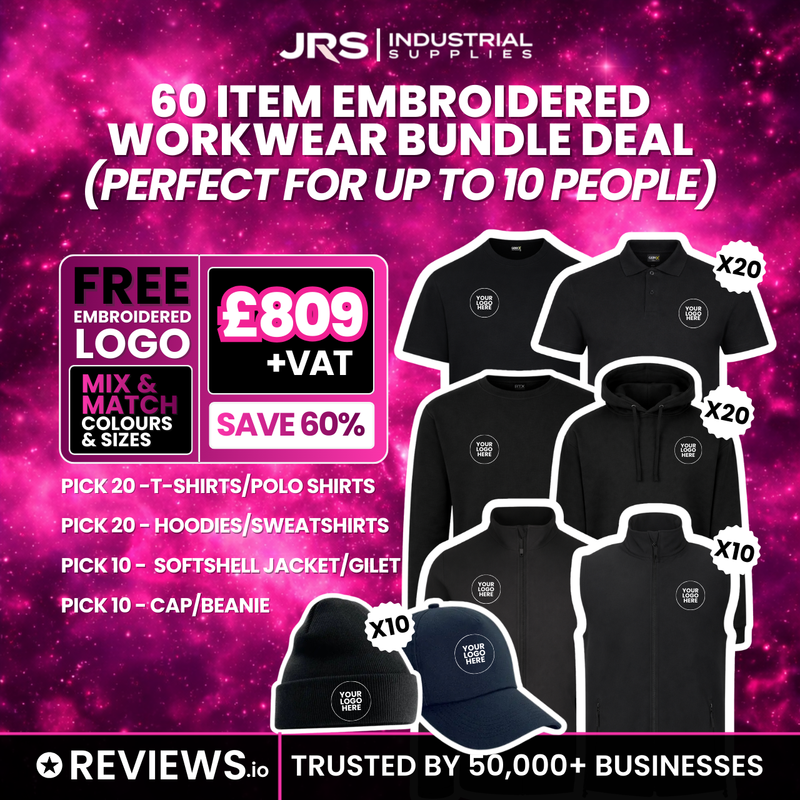 60 Item Embroidered/Printed Workwear Bundle Deal