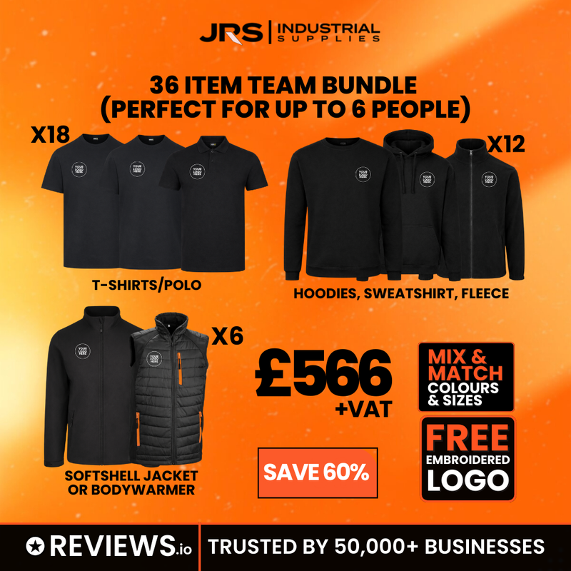 36 Item Embroidered/Printed Workwear Bundle Deal (Hoodies, Polo, Jackets & Gilet)
