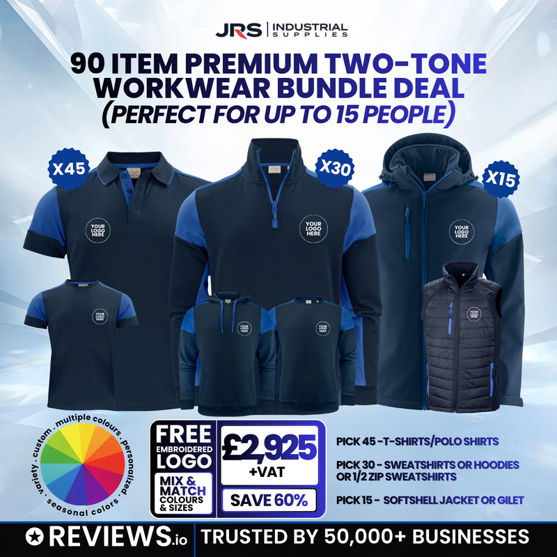 90 Item Premium Two-Tone Embroidered Workwear Bundle Deal