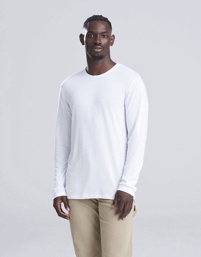 Just Tees Long Sleeve Tri-Blend T - JT002M